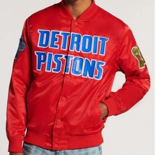 Detroit Pistons Logo Starters Red Jacket